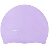 Pływanie - Czepek Silikonowy Nqc Fioletowy Dots Nils Aqua - miniaturka - grafika 1