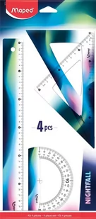 Maped Zestaw geometryczny Nightfall 4 elementy - Przybory szkolne - miniaturka - grafika 1
