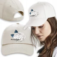 Czapki i chusty sportowe męskie - Czapka Beż Daszek Na Wiosnę BEAUTIFUL FLOWER Wzory - miniaturka - grafika 1