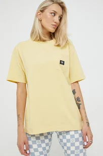Vans t-shirt bawełniany kolor żółty - Koszulki sportowe damskie - miniaturka - grafika 1
