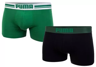 PUMA  BOKSERKI MĘSKIE 2 PARY FASHION BOXER GREEN/BLACK 906519 04 - Rozmiar: L - Majtki męskie - miniaturka - grafika 1