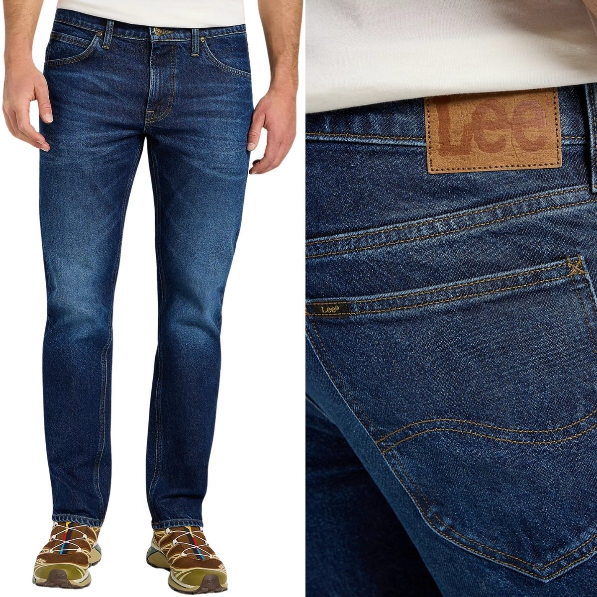 Lee DAREN Anomaly DżINS proste męskie granatowe spodnie jeansowe W30 L34