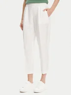 Spodnie damskie - United Colors Of Benetton Spodnie materiałowe 4AGH558X5 Écru Straight Fit - miniaturka - grafika 1