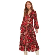 Sukienki - Joe Browns Damska sukienka maxi w stylu retro, boho, kwiatowy guzik, wielokolorowa, 42, multi, 42 - miniaturka - grafika 1