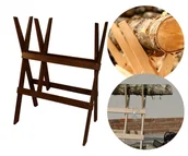 Stoły warsztatowe - Koziołek Drewniany Do Cięcia Drewna Kobyłka Kozioł Stojak Drewno Sosnowe Brązowy Kd-1000_O_Br / Wamar-Sosenka - miniaturka - grafika 1