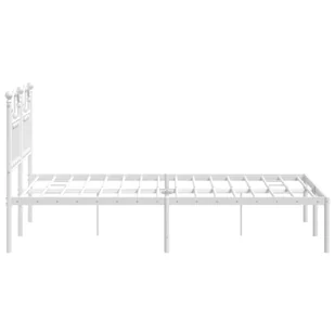 Metalowa rama łóżka z wezgłowiem, biała, 120x200 cm Lumarko! - Inne meble do sypialni - miniaturka - grafika 7