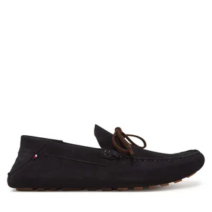 Mokasyny Tommy Hilfiger Hilfiger Folded Suede Driver FM0FM05385 Granatowy - Mokasyny męskie - miniaturka - grafika 1