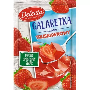 Delecta Galaretka smak truskawkowy 70 g - Galaretki - miniaturka - grafika 1