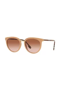 Okulary przeciwsłoneczne - Burberry okulary przeciwsłoneczne damskie kolor różowy - grafika 1