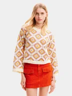 Swetry damskie - Desigual Sweter Willow 24SWJF25 Kolorowy Loose Fit - miniaturka - grafika 1