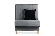Fotele - Fotel DOZER szary/czarny / 80x85x93 cm / tkanina - miniaturka - grafika 1
