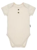 Body dla niemowląt - Dziecięce body polo z krótkim rękawem beżowe Nicol,r.56 - miniaturka - grafika 1