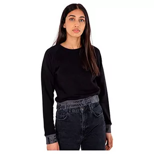ALPHA INDUSTRIES RBF Cropped Damska bluza, Black/Greyblack, S - Bluzy damskie - miniaturka - grafika 1
