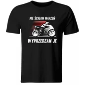 Koszulki męskie - Koszulka Nie Ścigam Marzeń, Wyprzedzam Je. Prezent dla Motocyklisty, roz. L - miniaturka - grafika 1