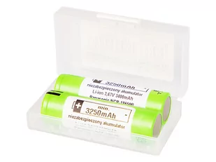 85-587# Akumulator 18650 li-ion 3400mah3,6v 2szt panasonic +box na dwa akumulatory - Ładowarki i akumulatory - miniaturka - grafika 1