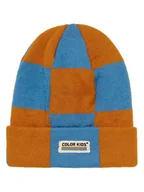 Czapki dla dzieci - Color Kids Czapka w kolorze niebiesko-jasnobrązowym - miniaturka - grafika 1