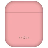 Akcesoria do słuchawek - Apple Etui Pokrowiec FIXED Silky pro Airpods FIXSIL-753-PI) Różowe - miniaturka - grafika 1