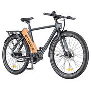 Elektryczny rower miejski ENGWEP P275 Pro 250W z silnikiem położonym centralnie, maks. zasięg 260km - Czarny i pomarańczowy