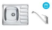 Zlewozmywaki z baterią - Alveus Zestawy - Zestaw zlewozmywaka Zoom 10, bateria Riviera + prezent, chrom SETA265 - miniaturka - grafika 1