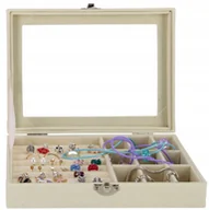 Biżuteria dla dzieci - ZESTAW BIŻUTERII W SZKATUŁCE 28X14X4 PIERŚCIONKI BRANSOLETKI KOLCZYKI - miniaturka - grafika 1