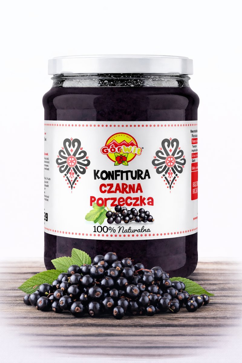 KONFITURA Z CZARNEJ PORZECZKI 210g