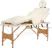 Łóżka - BODYFIT BODYFIT Stół, łóżko do masażu, aluminiowe, 4 segmentowe, beżowe, 95x64x18 cm - miniaturka - grafika 1