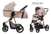Wózki dziecięce - BEBETTO FLAVIO PREMIUM CLASS 3w1 Gold 03 - miniaturka - grafika 1