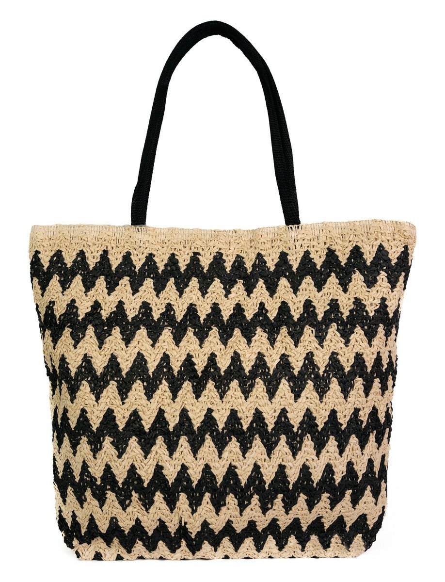 Torebka Koszyk Damska Pleciona Słomkowa Na Lato Plażę Boho Shopper Handmade