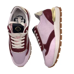 Buty damskie eleganckie sportowe na platformie APEPAZZA r. 35 fiolet bordo - Półbuty damskie - miniaturka - grafika 1