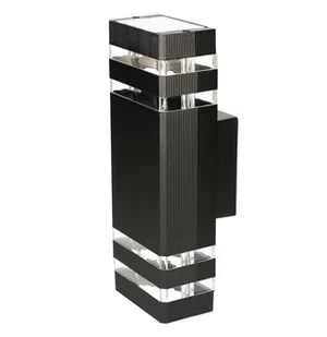 Lampa elewacyjna RIOS kinkiet dwukierunkowy 2xE27 prostokąt kolor czarny MK MEGAKABEL - Lampy ogrodowe - miniaturka - grafika 1