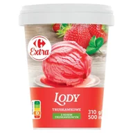 Lody i desery lodowe - Carrefour Extra Lody truskawkowe z sosem truskawkowym 500 ml - miniaturka - grafika 1