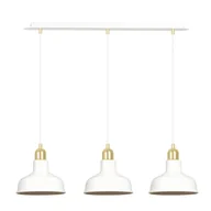 Lampy sufitowe - Lampa wisząca Ibor biało-złota 3xE27x15W nad stół wym: 100 x 72 x 21 cm metal Emibig - miniaturka - grafika 1