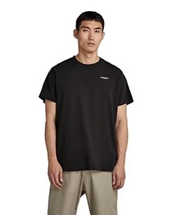 G-STAR RAW Męski t-shirt Tape Loose R T, Black (Dk Black C336-6484), M - Koszulki męskie - miniaturka - grafika 1