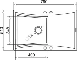 Pyramis Zlew SOFTLINE 79x51) 1B 1D szary beton 70093202) 70093202 - Zlewozmywaki - miniaturka - grafika 1