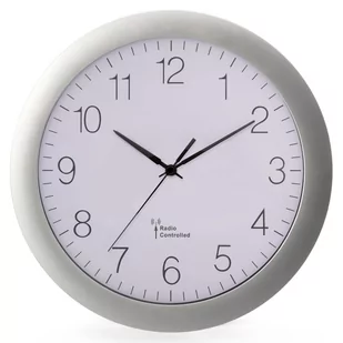 Perel Zegar ścienny, 30 cm, biało-srebrny - Zegary - miniaturka - grafika 1