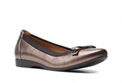Baleriny - Un Darcey Bow E [pebble metallic leather] - rozmiar 39 - miniaturka - grafika 1