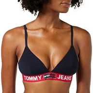Biustonosze - Tommy Hilfiger Damski biustonosz trójkątny bez podszewki, Pustynne niebo, M - miniaturka - grafika 1