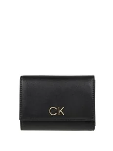 Calvin Klein Bezpieczny Portfel Damski Re-Lock Trifold Md Black K60K608994 Bax - Portfele - miniaturka - grafika 1