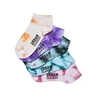 Skarpetki męskie - Urban Classics Tie Dye Invisible Socks 5-pak, stopki z motywem batikowym w różnych wariantach kolorystycznych, rozmiary 35-50, wielokolorowy, 43-46 EU - miniaturka - grafika 1