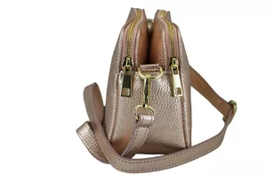 Damska torebka metalizowana - Różowa pudrowa - Torebki damskie - miniaturka - grafika 4