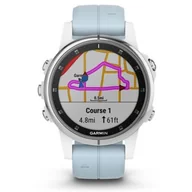Smartwatch - Garmin Fenix 5S Plus Biały z piankowym paskiem 010-01987-23 - miniaturka - grafika 1