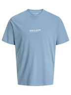 Koszulki męskie - Jack & Jones Koszulka w kolorze błękitnym - miniaturka - grafika 1