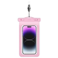 Etui i futerały do telefonów - USAMS Etui wodoodporne 7" YD011 różowy/pink 7FSD1103 - miniaturka - grafika 1