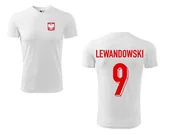 Koszulki sportowe męskie - Treningowa Koszulka POLSKA LEWANDOWSKI 9 jr - miniaturka - grafika 1