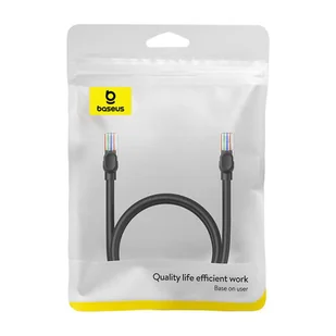 Kabel sieciowy Baseus Ethernet CAT5, 1m (czarny) - Kable miedziane - miniaturka - grafika 8