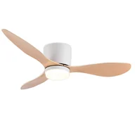 Wentylatory sufitowe - Nowoczesny wentylator sufitowy LED, wygodny pilot zdalnego sterowania, ściemniane światło, pomarańczowy, 42 cale (105 cm) - miniaturka - grafika 1