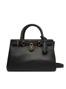 Tommy Hilfiger Torebka American Icon Mini Tote Leather AW0AW17926 Czarny - Torebki damskie - miniaturka - grafika 1