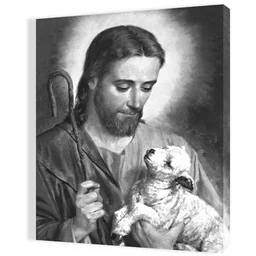 Obraz religijny na płótnie Jezus Chrystus Dobry Pasterz - Ikony i obrazy sakralne Obraz religijny na płótnie Jezus Chrystus Dobry Pasterz - Ikony i obrazy sakralne - miniaturka - grafika 1