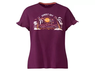 ESMARA ESMARA Koszulka nocna damska bawełniana z nadrukiem, 1 sztuka (S (36/38), Fioletowy) - Bielizna nocna - miniaturka - grafika 1