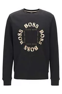 Bluzy męskie - BOSS Męska bluza Slub Circle, szary (Charcoal 12), L - miniaturka - grafika 1